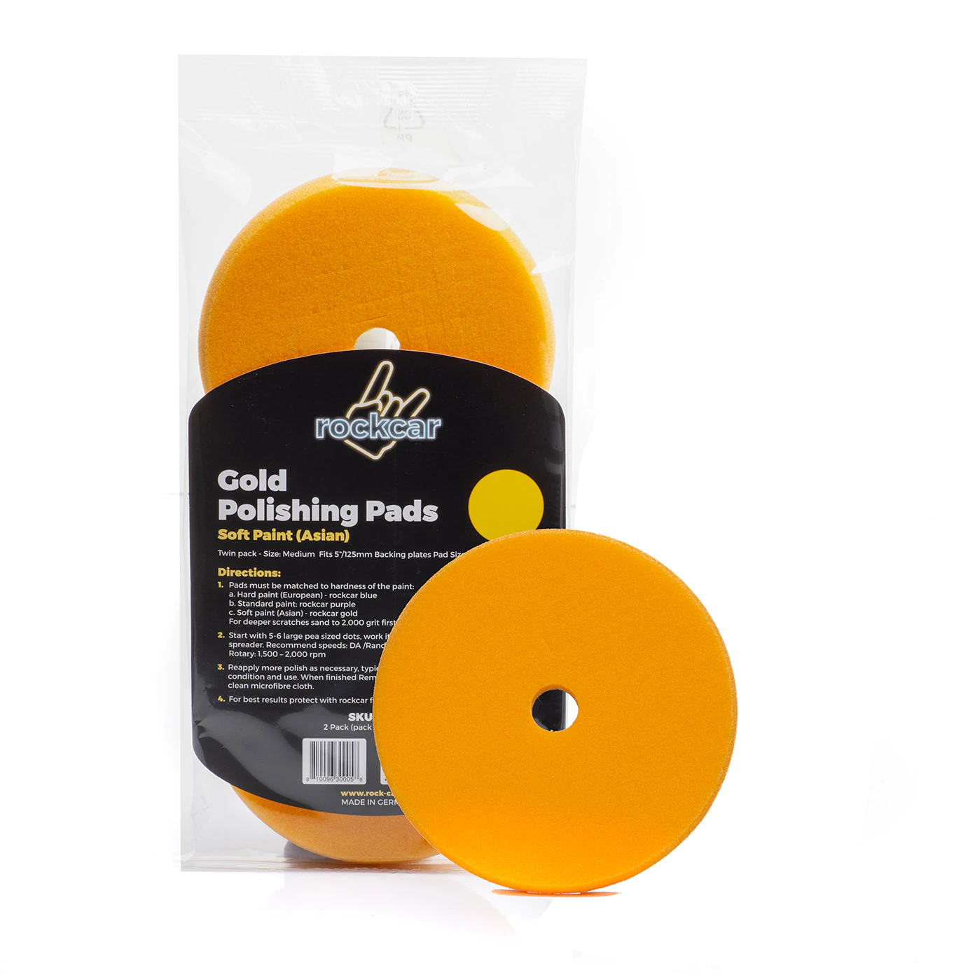 Autostolz/Rockcar Gold Soft Polishing Pads for Soft Paint, Asian Cars, Holograms and application of products