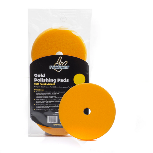 Autostolz/Rockcar Gold Soft Polishing Pads for Soft Paint, Asian Cars, Holograms and application of products